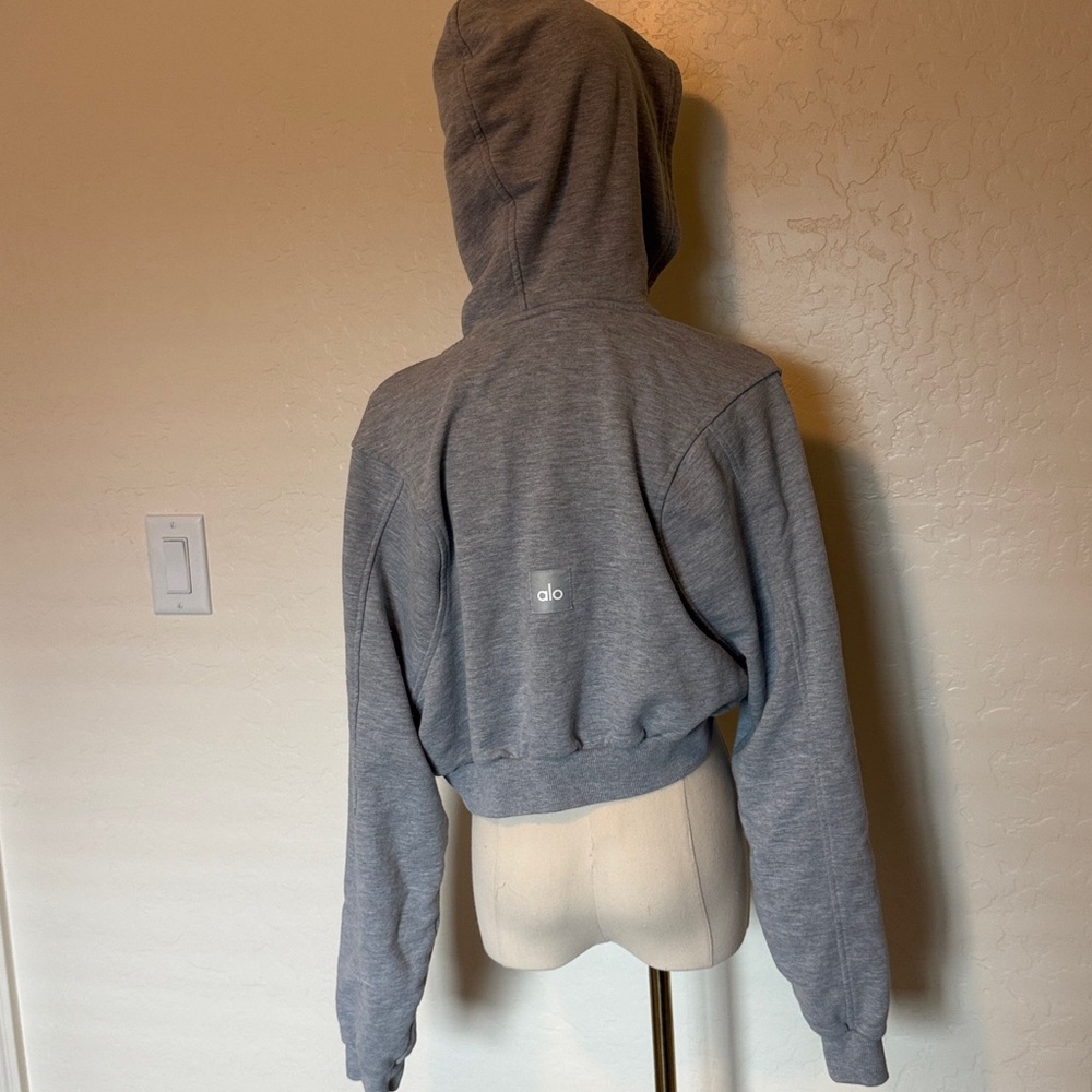Alo Sweet Escape Cropped Zip Up Hoodie - size Small - Picture 5 of 8